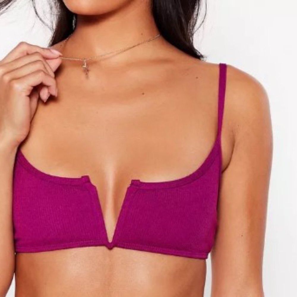 Nasty Gal The Golden Rule Bikini Top
